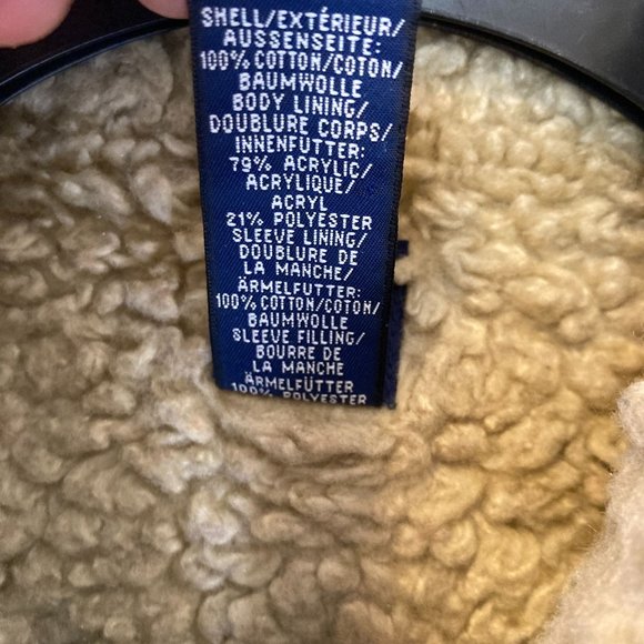 VINTAGE Y2K GAP Size XS Blue Sherpa Fleece Lined Pockets Denim Zip Jean Jacket - Picture 4 of 10